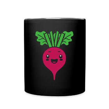 Rübe - Tasse einfarbig - Schwarz - Vorne