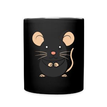 Ratte - Tasse einfarbig - Schwarz - Vorne