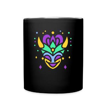 masque carnaval - Mug uni - noir - Devant