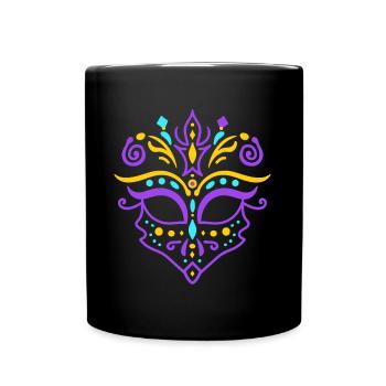 masque carnaval - Mug uni - noir - Devant