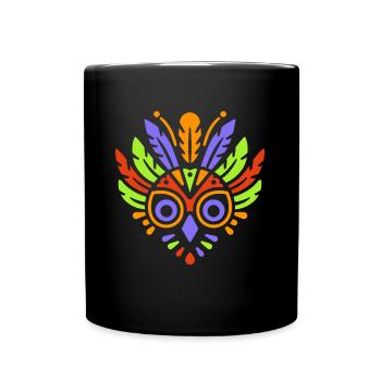 masque carnaval - Mug uni - noir - Devant