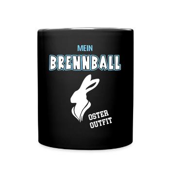 Brennball Oster Outfit Brennballspieler Ostern - Tasse einfarbig - Schwarz - Vorne