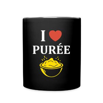 Purée - Mug uni - noir - Devant