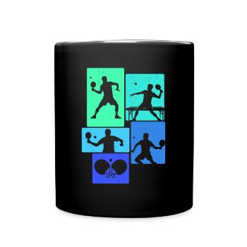 Tennis de table Joueurs de tennis de table Ping Pong - Mug uni - noir - Devant