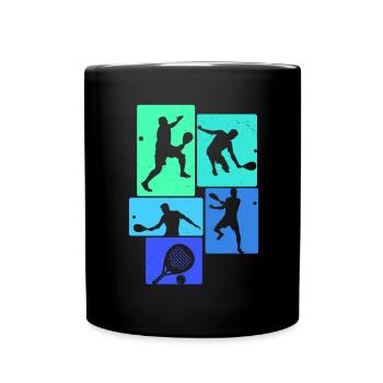 Retro Padel Tennis - Full Colour Mug - black - Front