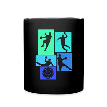 Handball Handballer - Tasse einfarbig - Schwarz - Vorne