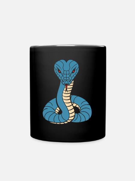 Kobra - Tasse einfarbig - Schwarz