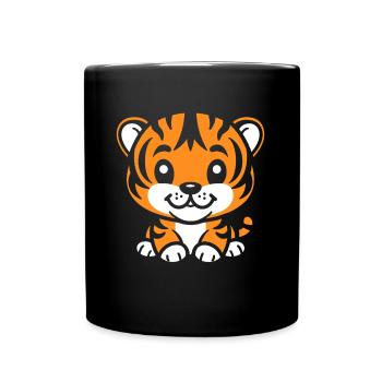 Tiger - Tasse einfarbig - Schwarz - Vorne