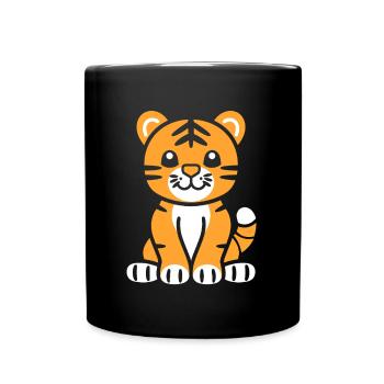 Tiger - Tasse einfarbig - Schwarz - Vorne