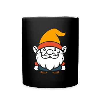 Zwerg - Tasse einfarbig - Schwarz - Vorne