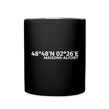 Coordonnées Maisons-Alfort - Mug uni - noir - Devant