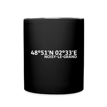 Noisy-le-Grand coordinates - Full Colour Mug - black - Front