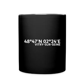 Vitry-sur-Seine coordinates - Full Colour Mug - black - Front