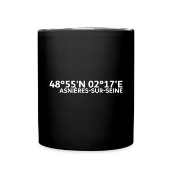 Asnières-sur-Seine coordinates - Full Colour Mug - black - Front