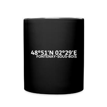 Fontenay-sous-Bois coordinates - Full Colour Mug - black - Front