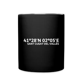 Coordonnées de Sant Cugat del Vallès - Mug uni - noir - Devant