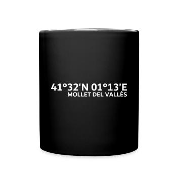 Coordonnées mollet del Vallès - Mug uni - noir - Devant