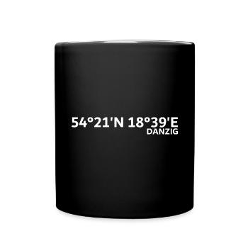 Gdansk Coordinates - Full Colour Mug - black - Front