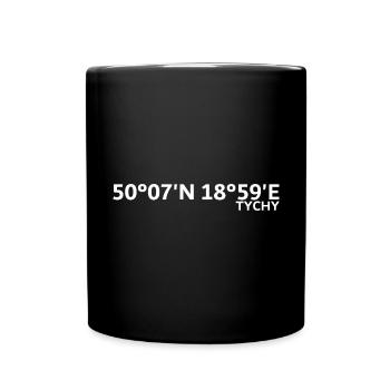 Coordonnées de Tychy - Mug uni - noir - Devant