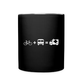 Icon Unfall mit dem Fahrrad - Tasse einfarbig - Schwarz - Vorne