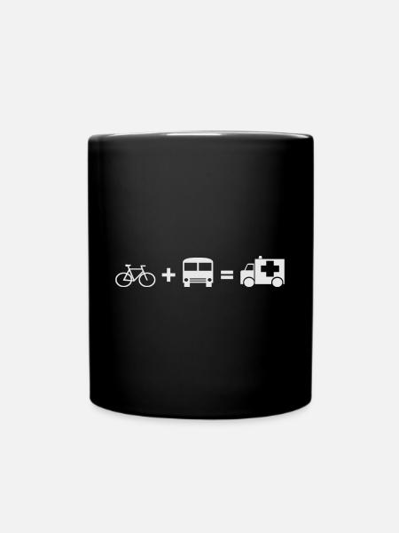 Icon accident with the bike - Full Colour Mug - black