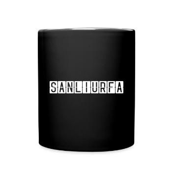 Şanlıurfa Flughafentafel - Tasse einfarbig - Schwarz - Vorne