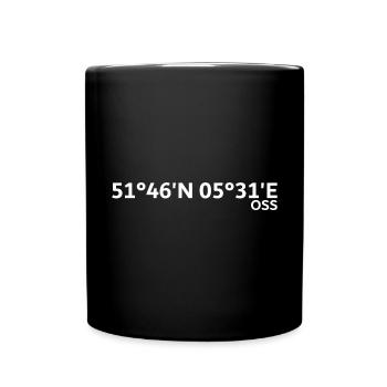 Coordonnées Oss - Mug uni - noir - Devant