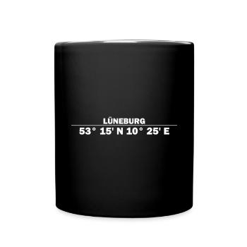 Coordonnées de Lunebourg - Mug uni - noir - Devant