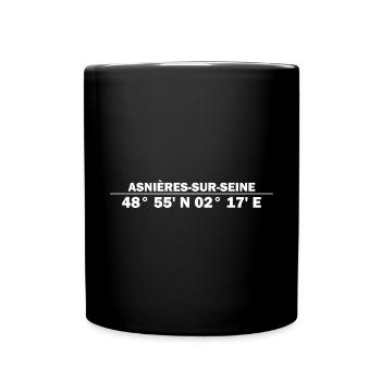 Asnières-sur-Seine coordinates - Full Colour Mug - black - Front