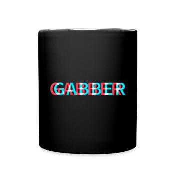 Gabber Techno Rave Festival Electro Music Raver - Full Colour Mug - black - Front