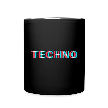 Techno Rave Electro Musik Trance House Festival - Tasse einfarbig - Schwarz - Vorne