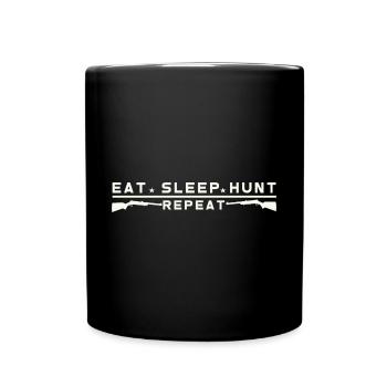 Jagen Jagdspruch & Jäger Geschenkidee - Tasse einfarbig - Schwarz - Vorne