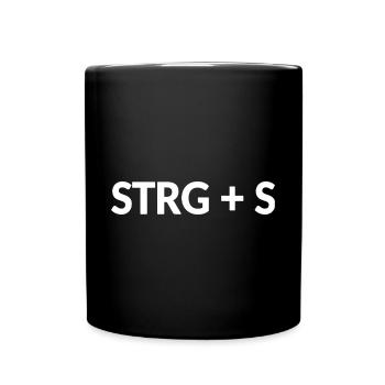 Speichern STRG + S - Tasse einfarbig - Schwarz - Vorne