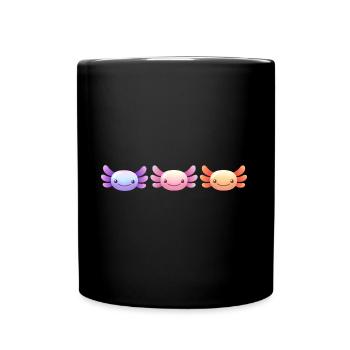 Axolotl Heads Design for Axolotl Lovers - Full Colour Mug - black - Front