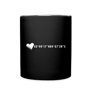 les coordonnées de Hildesheim Heart - Mug uni - noir - Devant