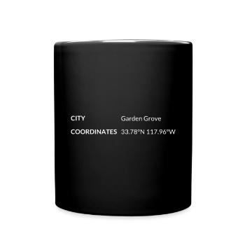 Garden Grove, California, USA coordinates - Full Colour Mug - black - Front