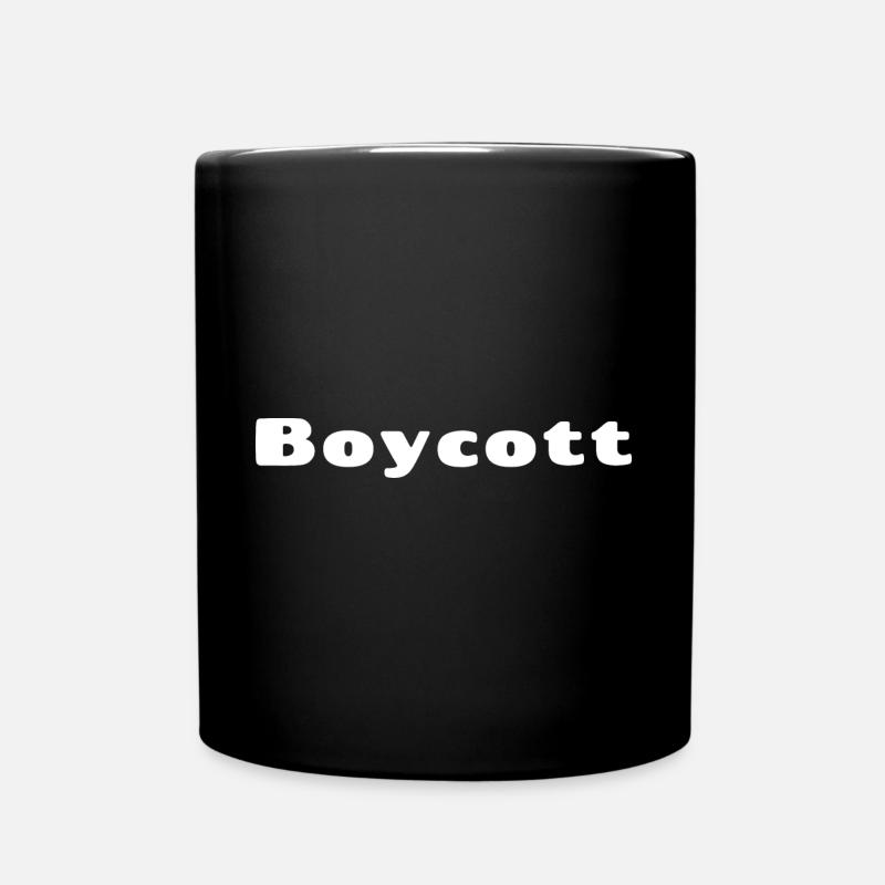 Boycott 1 Blanc - Mug uni - noir