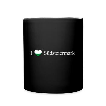 Styria Heart Southern Styria white - Full Colour Mug - black - Front