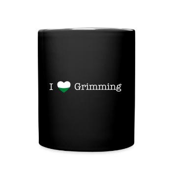 Steiermark Herz Grimming weiß - Tasse einfarbig - Schwarz - Vorne