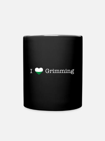 Steiermark Herz Grimming weiß - Tasse einfarbig - Schwarz