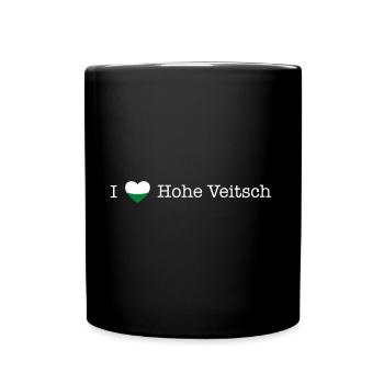 Steiermark Herz Hohe Veitsch weiß - Tasse einfarbig - Schwarz - Vorne