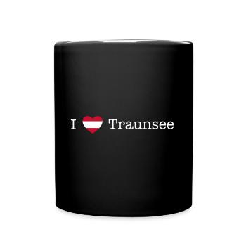 Austria Heart Traunsee white - Full Colour Mug - black - Front