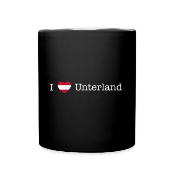 Austria Heart Unterland white - Full Colour Mug - black - Front