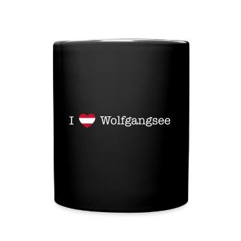 Österreich Herz Wolfgangsee weiß - Tasse einfarbig - Schwarz - Vorne