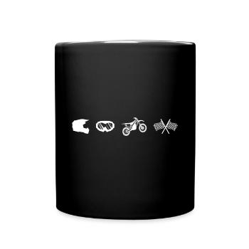 Dirtbike Rider Supercross Icons MX Motocross - Tasse einfarbig - Schwarz - Vorne