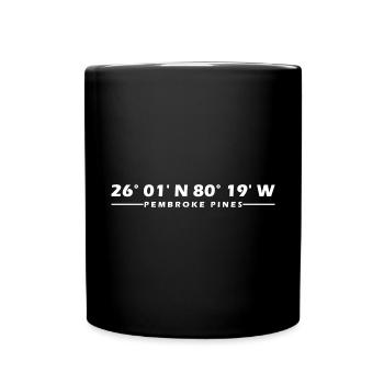 Pembroke Pines Coordinates - Full Colour Mug - black - Front
