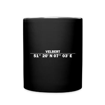 Coordonnées Velbert - Mug uni - noir - Devant