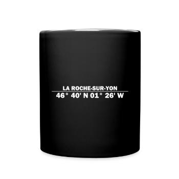 La Roche-sur-Yon coordinates - Full Colour Mug - black - Front