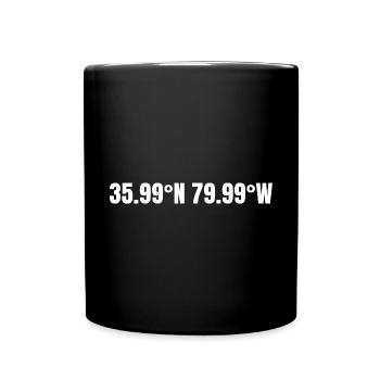 High Point, North Carolina, USA Coordinates - Full Colour Mug - black - Front