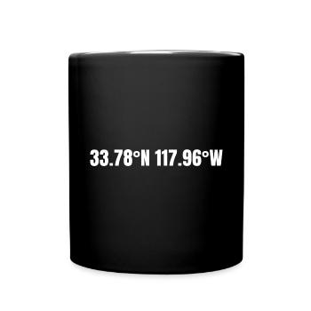 Garden Grove, California, USA Coordinates - Full Colour Mug - black - Front